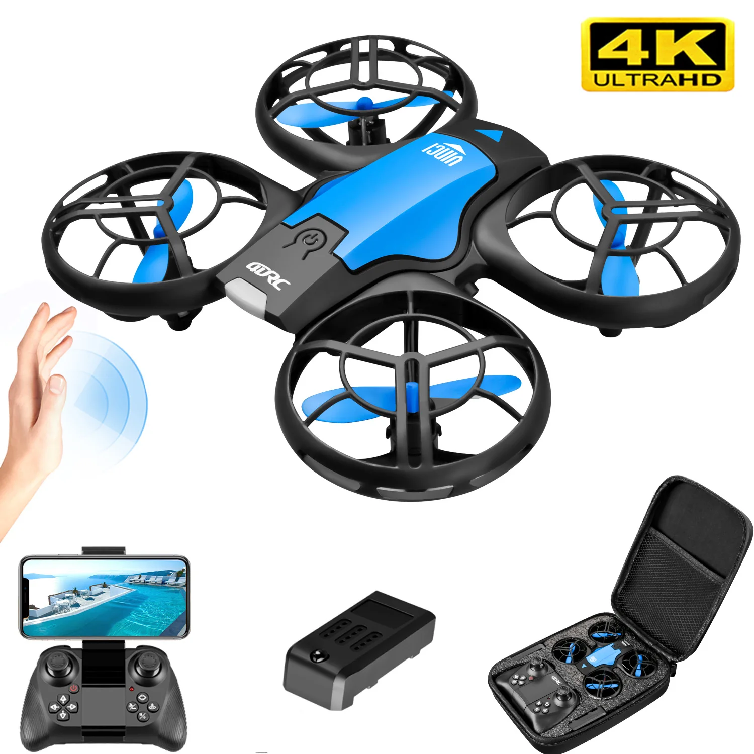 Drone Camera 4K - V8 Neue Mini-Drohne 4K Professionelle HD