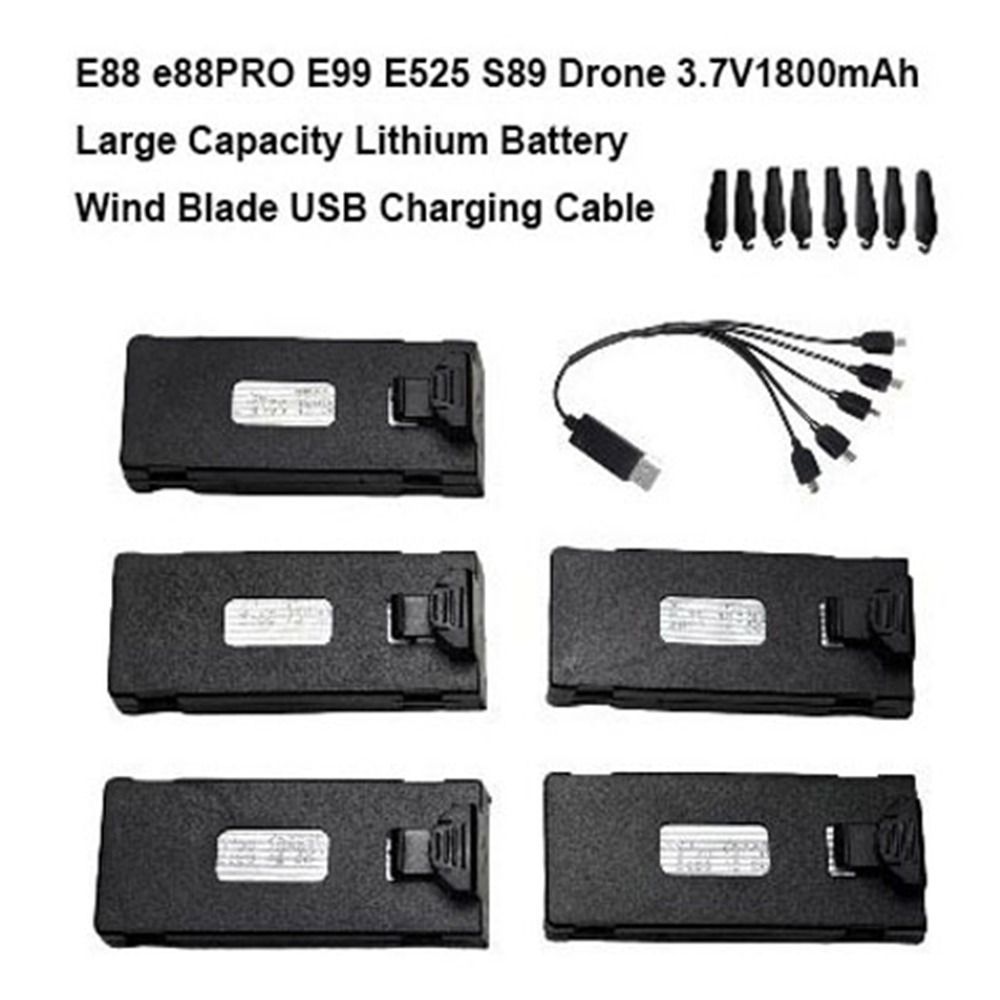 Eachine Drone E010 - Schwarzer Lithium-Akku, 3,7 V, 1800 mAh,